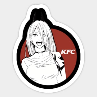 Power Chainsaw Man x KFC Parody Fan Art Artwork Design Sticker